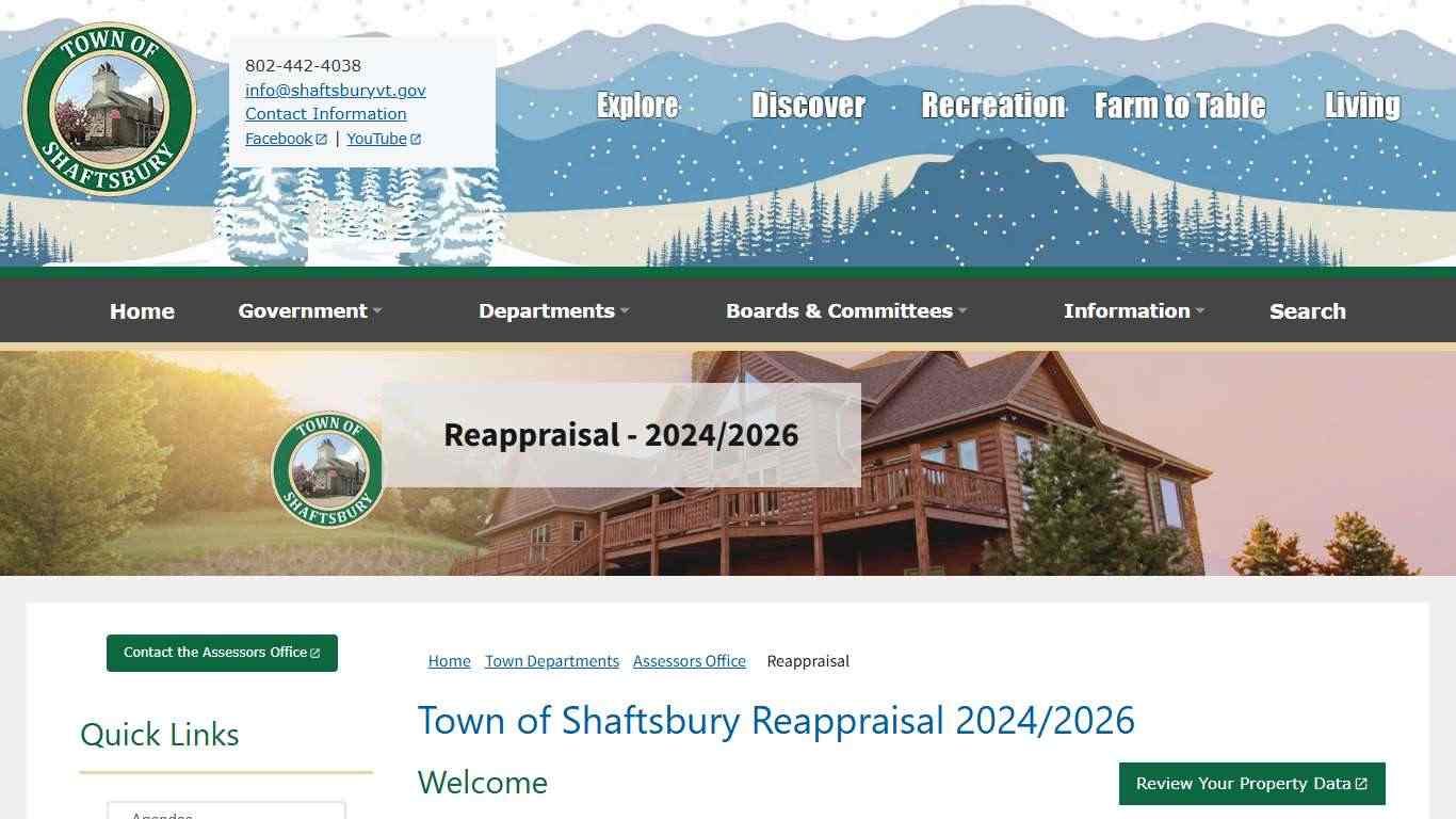 Town of Shaftsbury Reappraisal 2024/2026